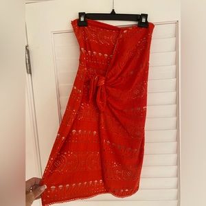 Free People Dress ❤️ Red - Midi/Mini dress - - Crochet type detail